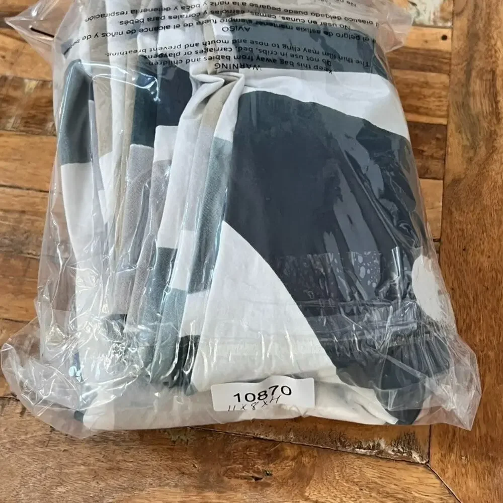 Ikea Mygglasvinge Full Duvet Cover & Pillowcase Set Cotton Blend Muted Botanical